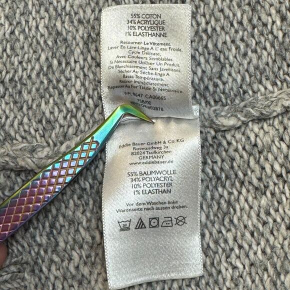 Eddie Bauer Sleepwear Open Front Beige Size XS/S Petite Cardigan Cozy Cowl Neck - Picture 4 of 8